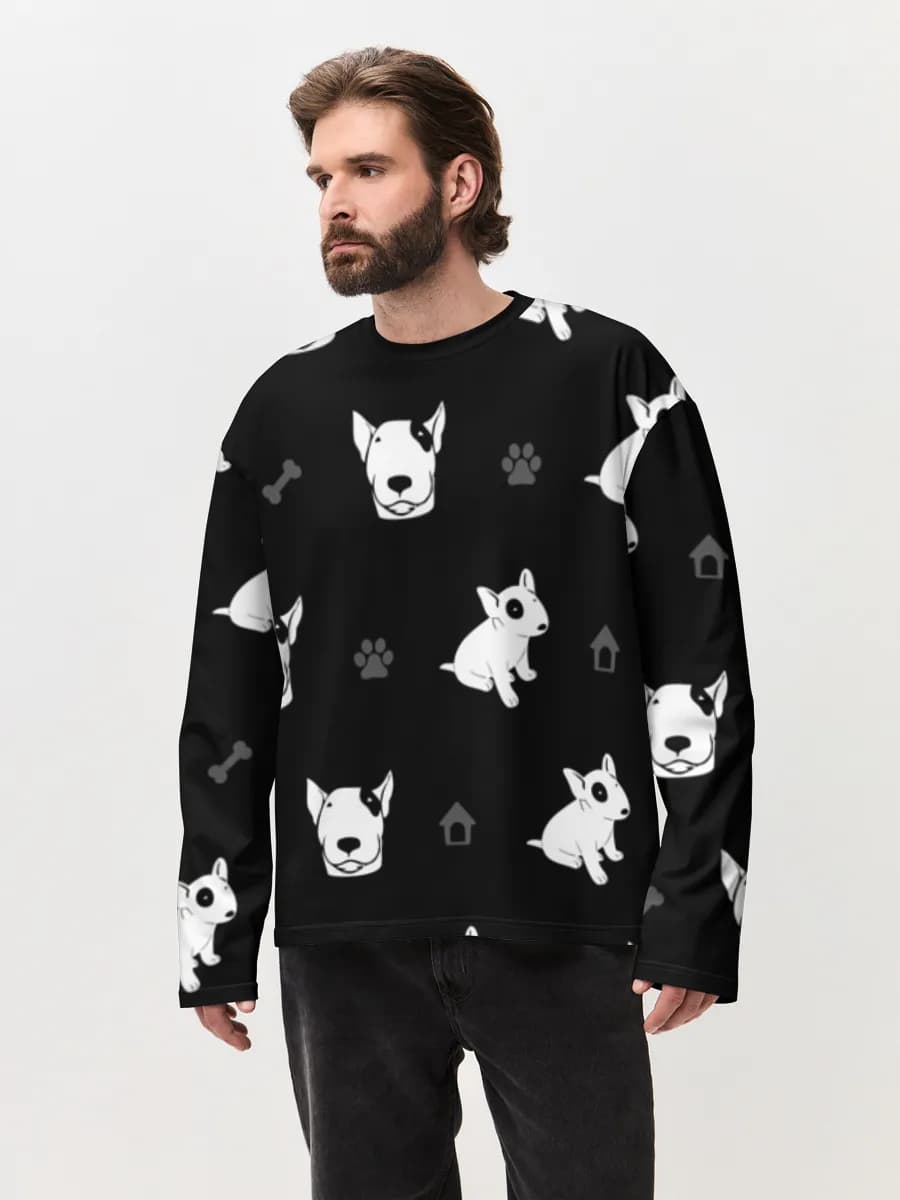 Men's oversized cotton long sleeve