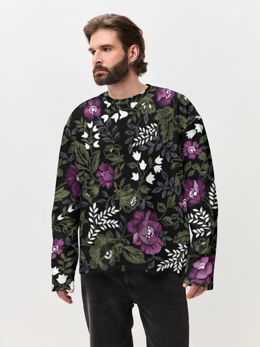 Men's oversized cotton long sleeve
