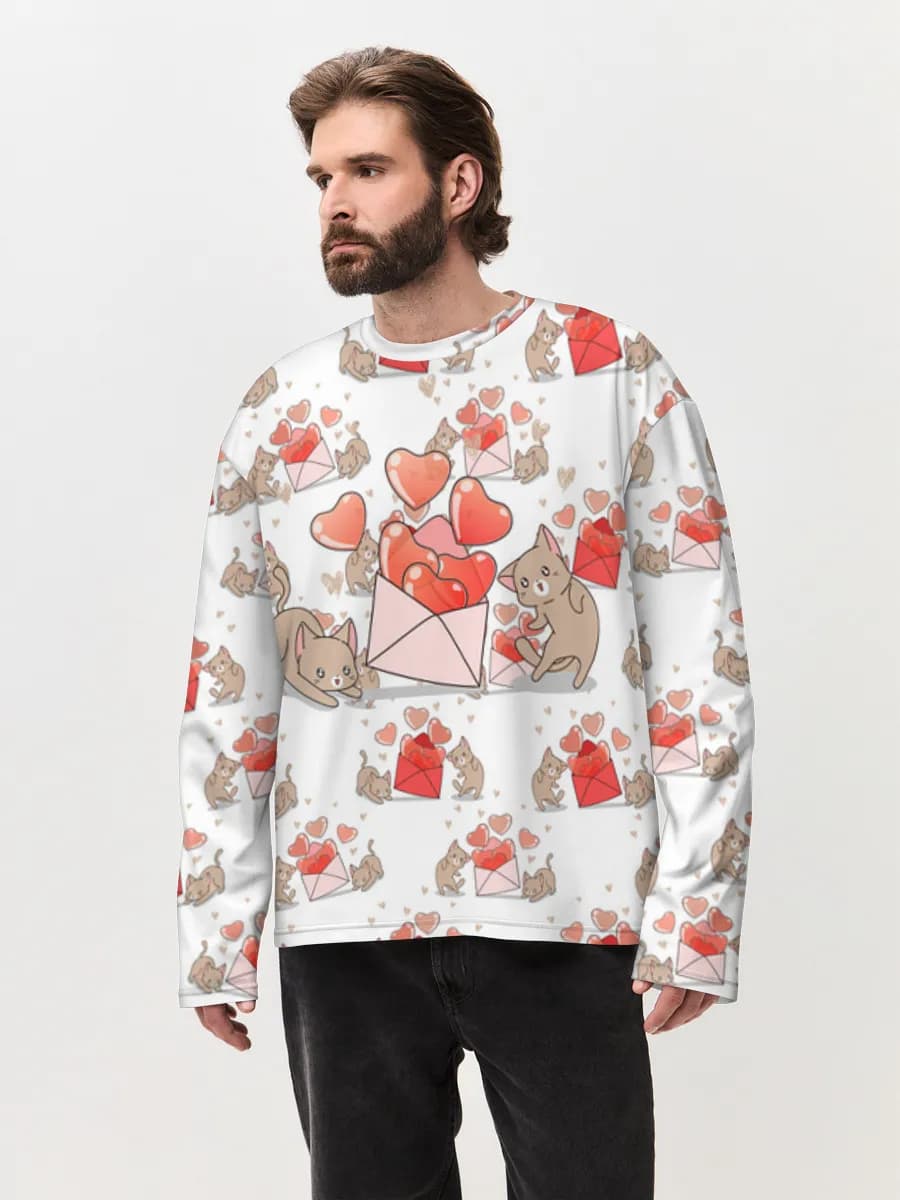 Men's oversized cotton long sleeve