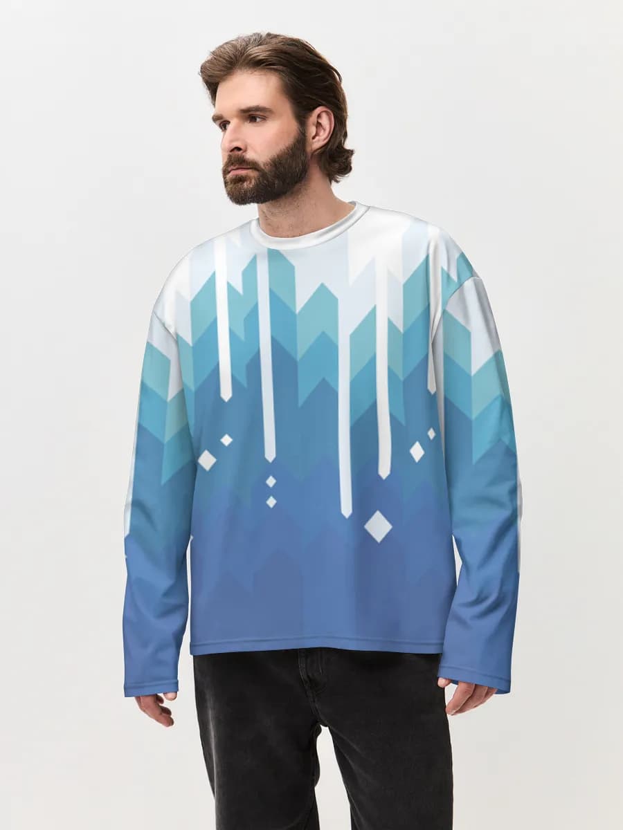 Men's oversized cotton long sleeve