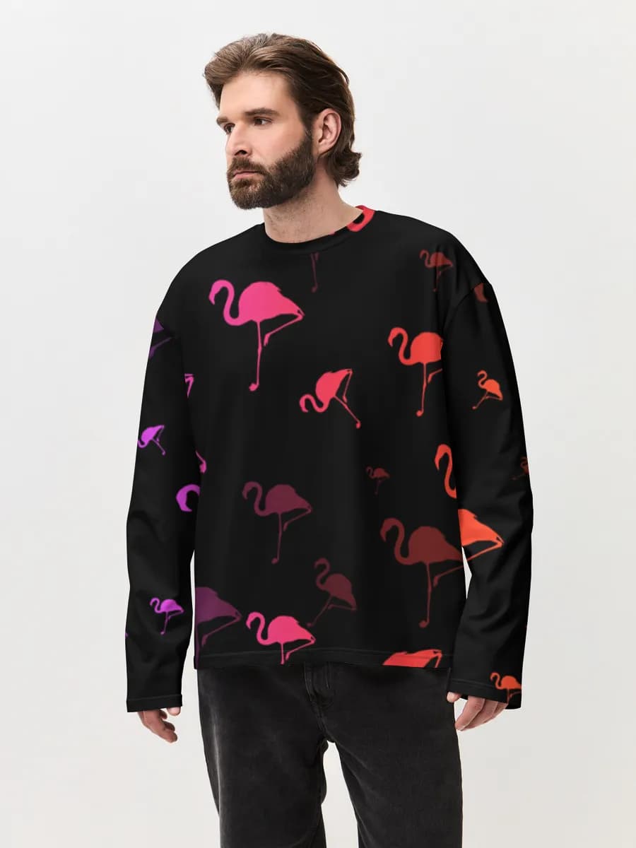 Men's oversized cotton long sleeve
