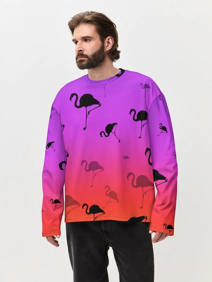 Men's oversized cotton long sleeve
