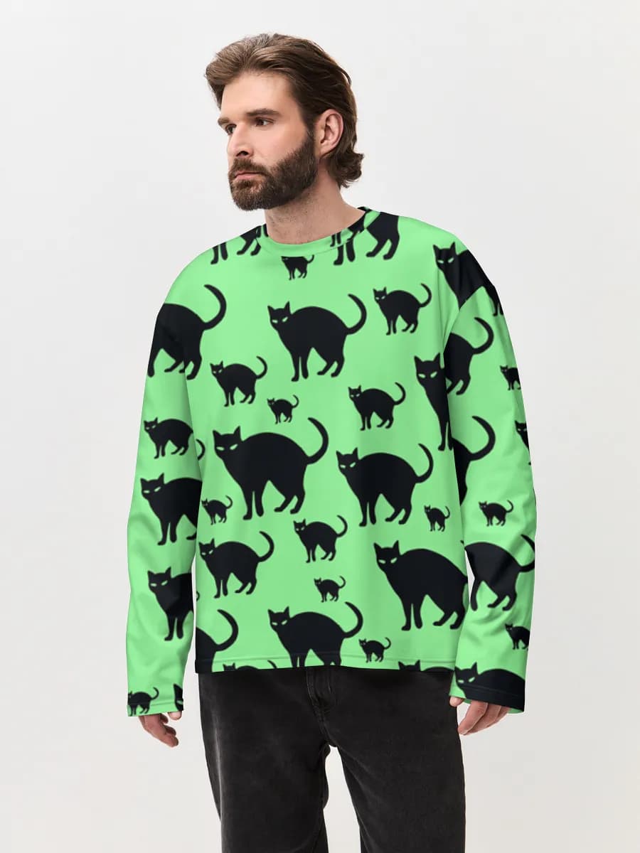 T-shirt Manches Longues Coton Oversize Homme