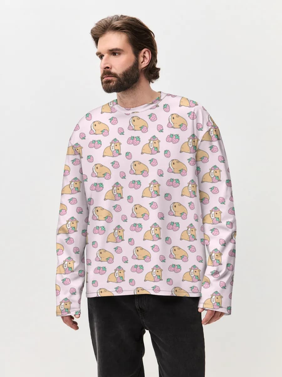 Men's oversized cotton long sleeve