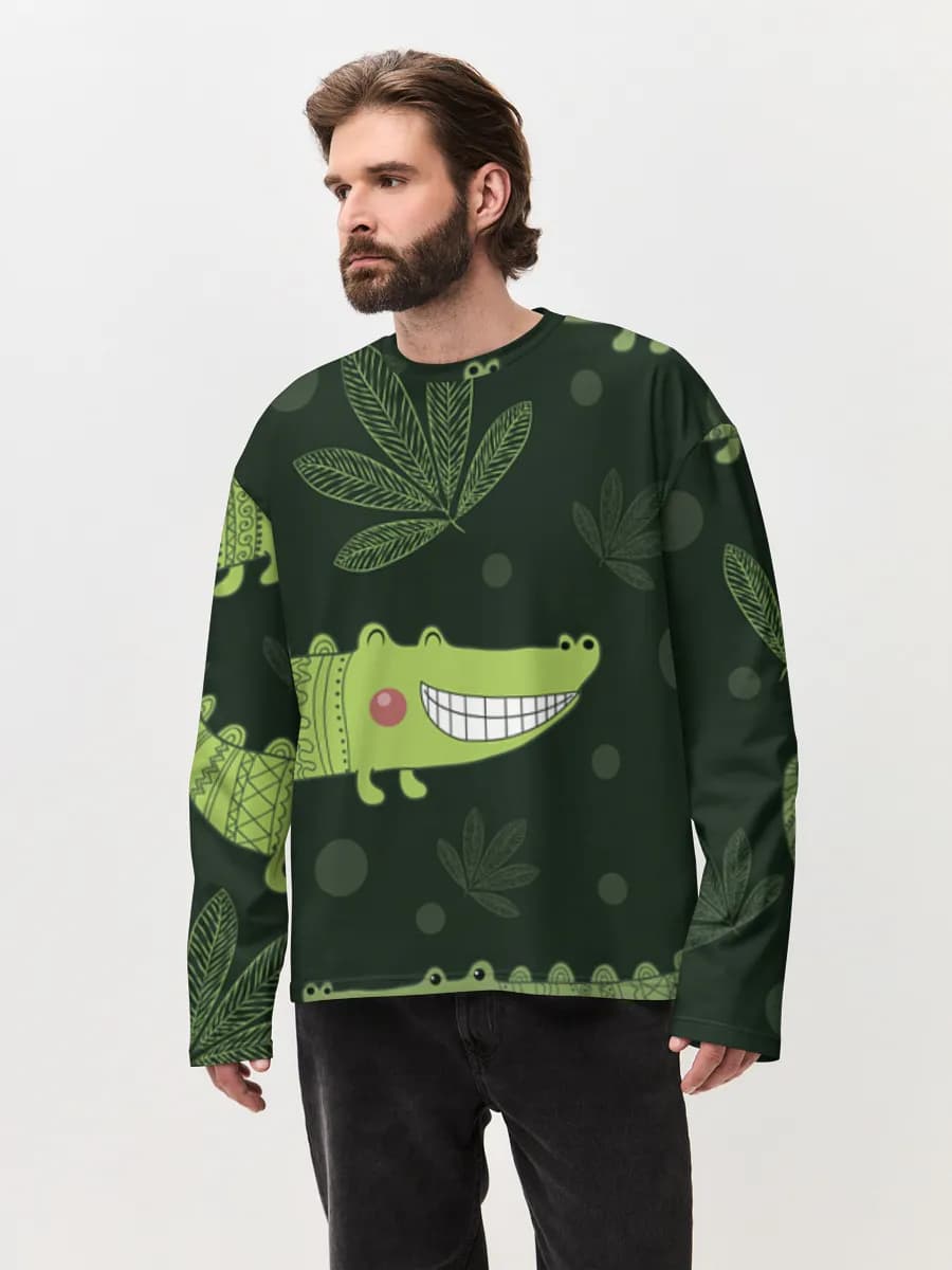 Men's oversized cotton long sleeve