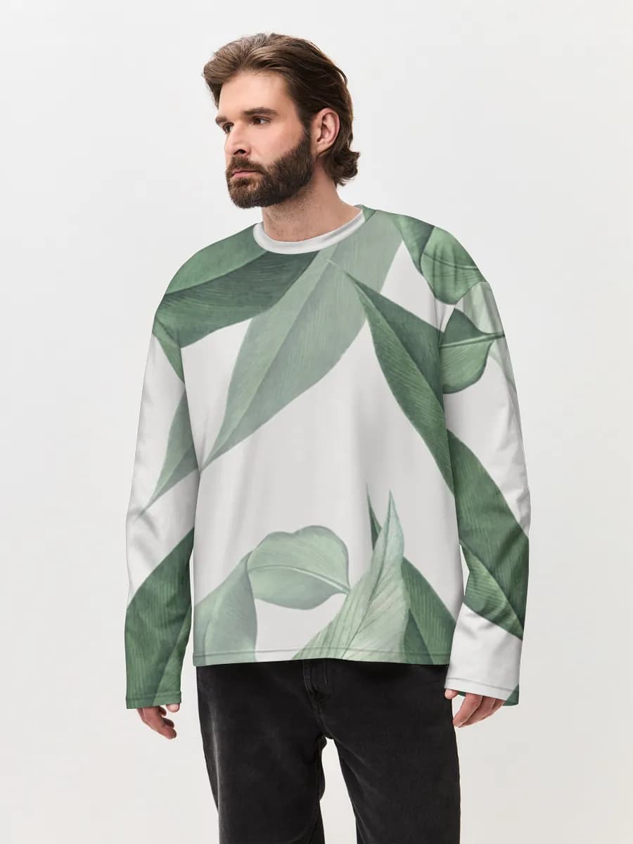 남성 오버핏 코튼 롱슬리브