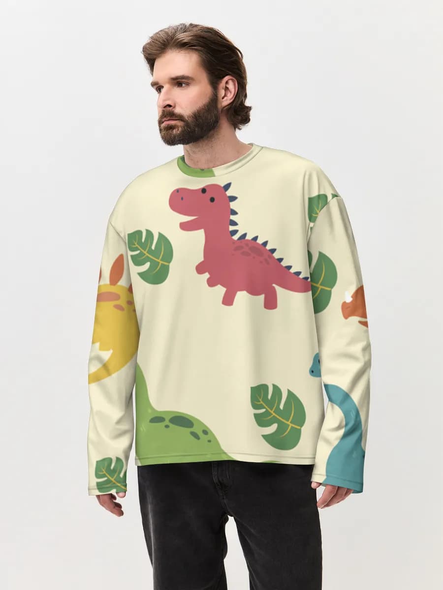 T-shirt Manches Longues Coton Oversize Homme
