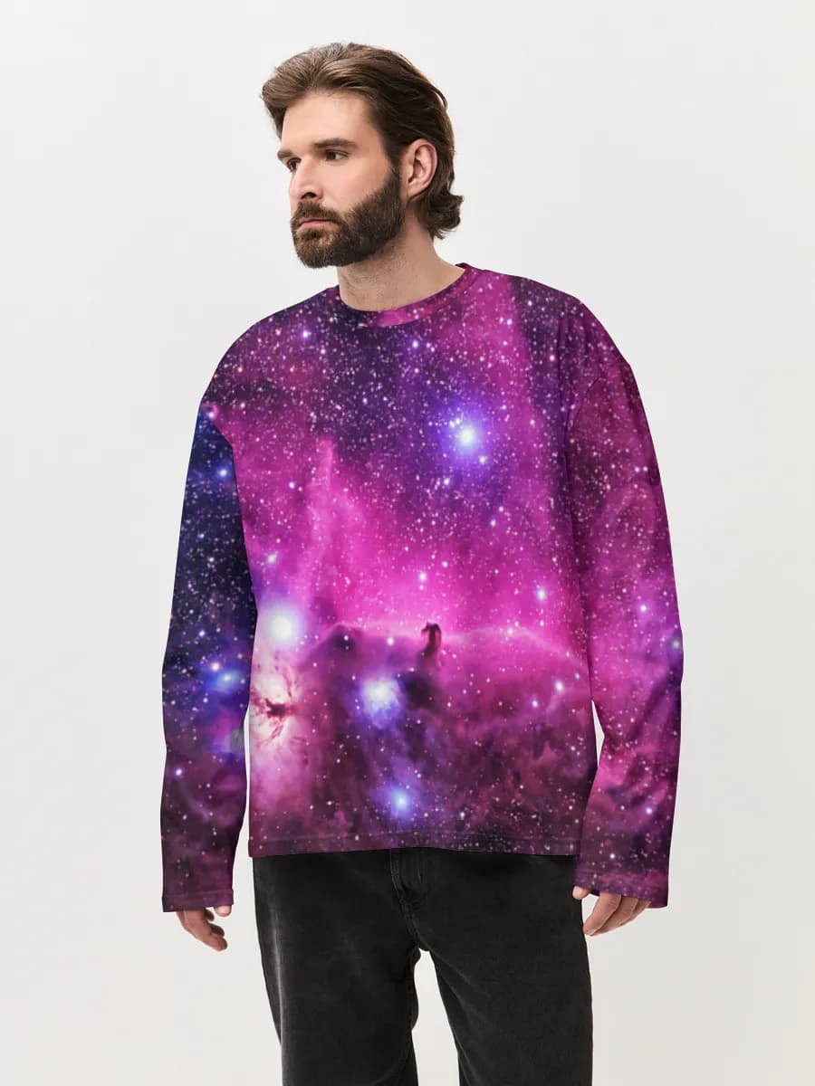 Men's oversized cotton long sleeve