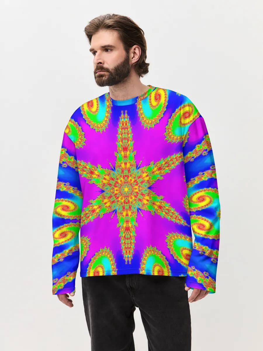 Men's oversized cotton long sleeve