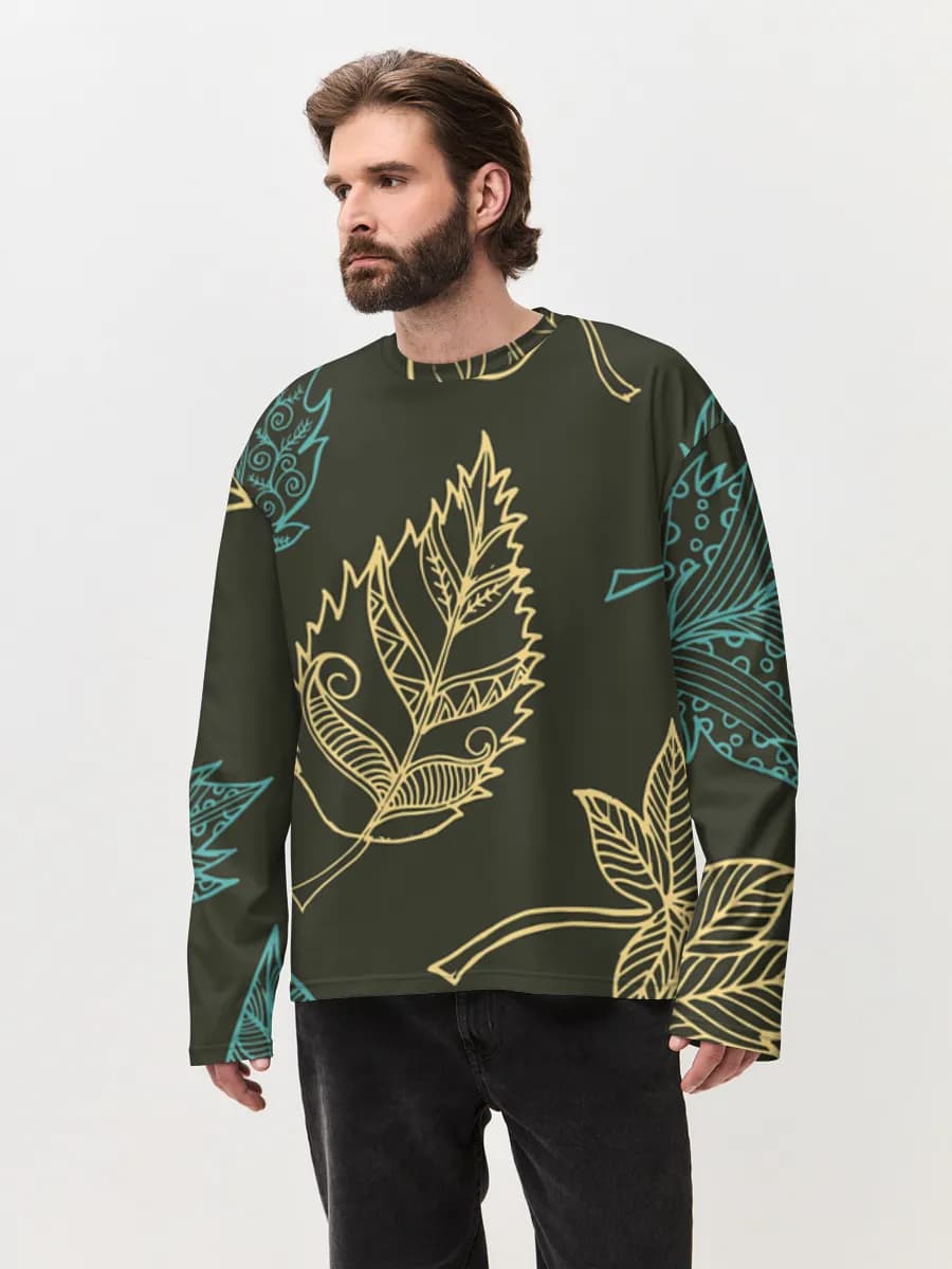 Men's oversized cotton long sleeve