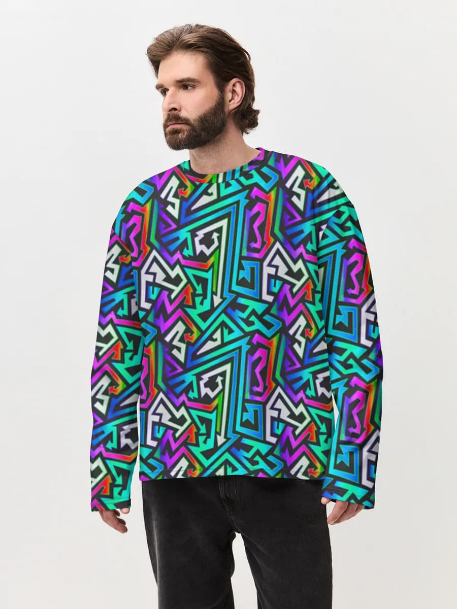 Men's oversized cotton long sleeve