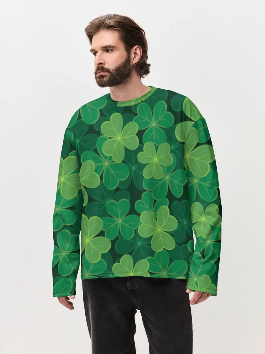 T-shirt Manches Longues Coton Oversize Homme