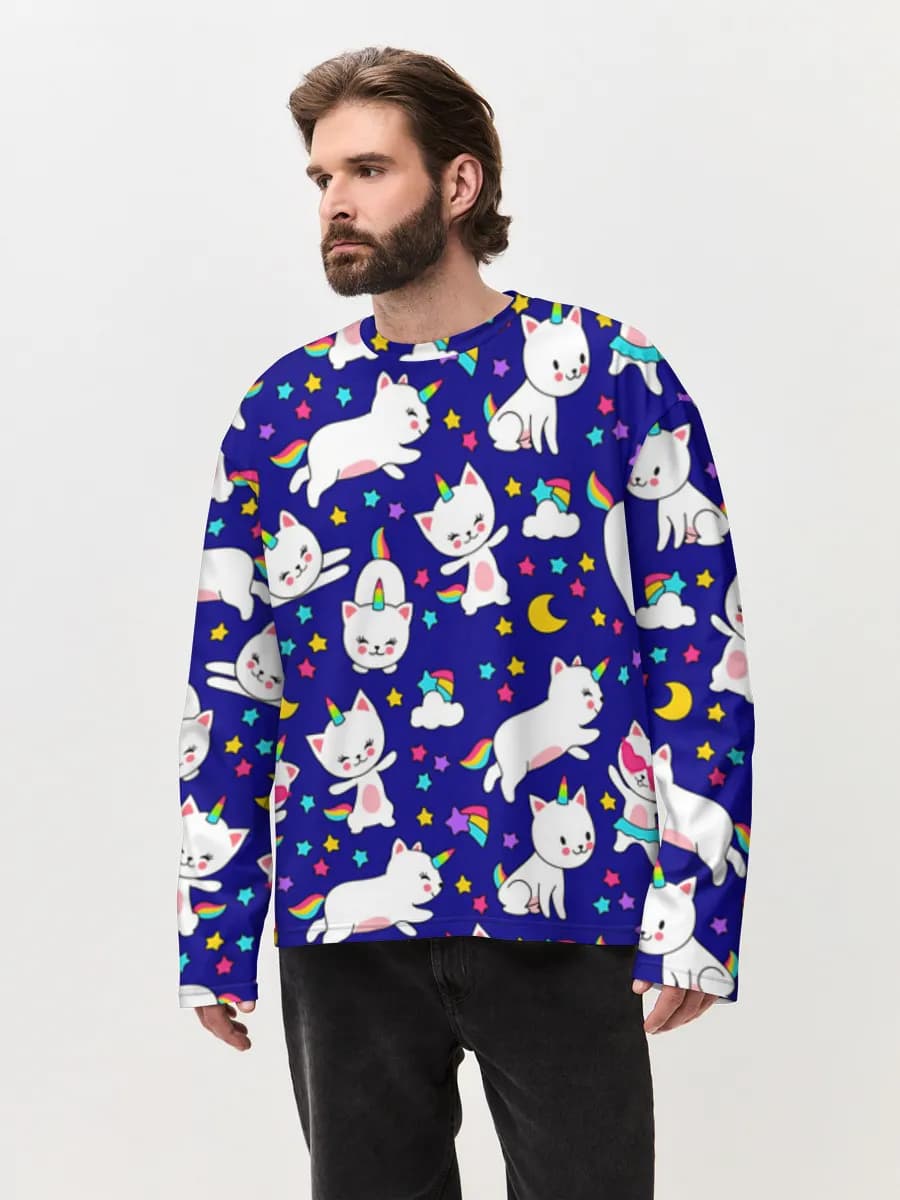Men's oversized cotton long sleeve