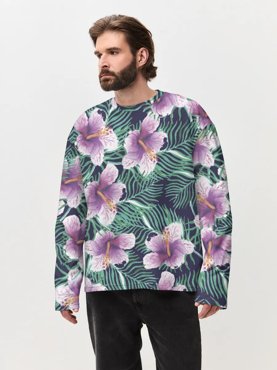 Men's oversized cotton long sleeve