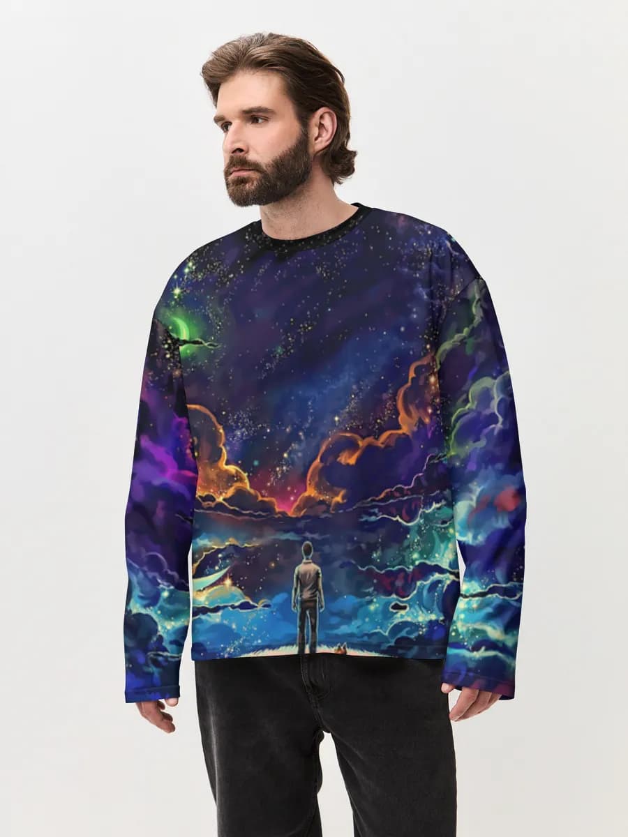 Men's oversized cotton long sleeve