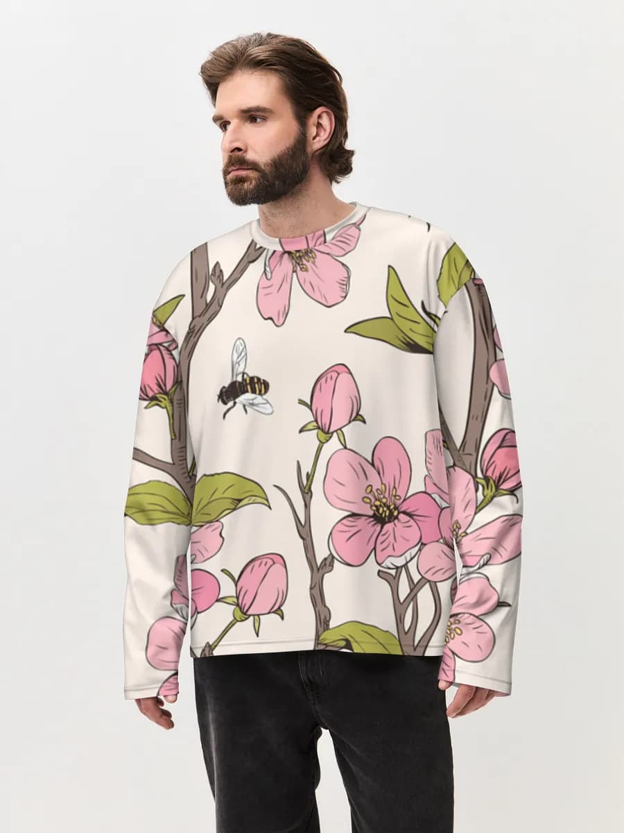 Men's oversized cotton long sleeve