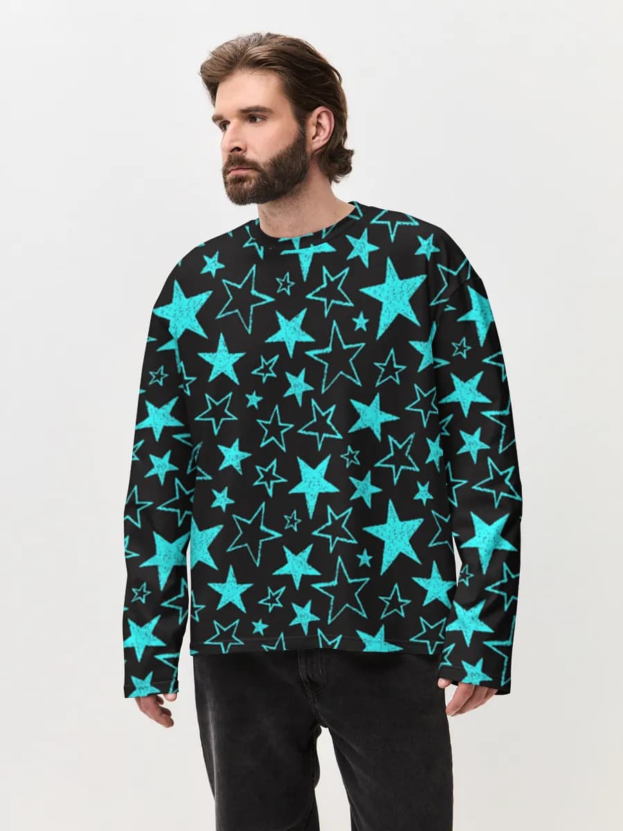T-shirt Manches Longues Coton Oversize Homme