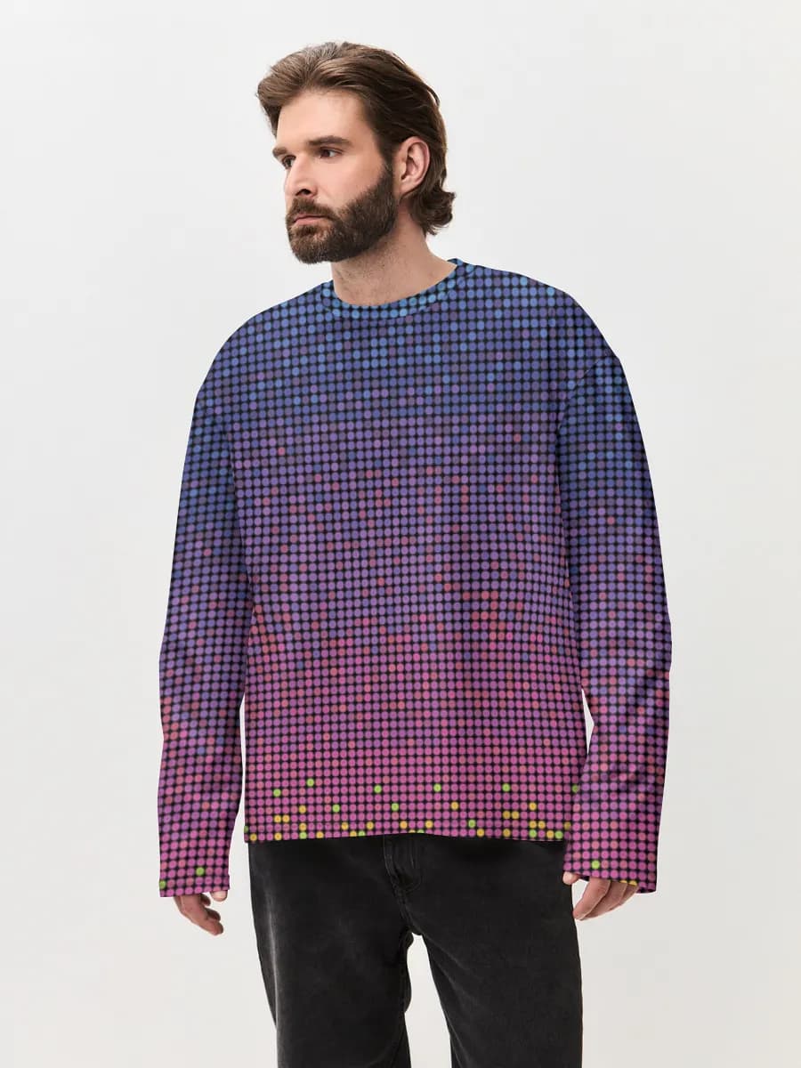 Men's oversized cotton long sleeve