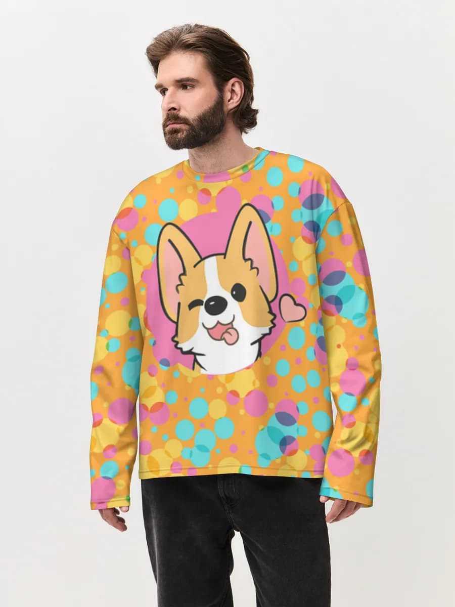 Men's oversized cotton long sleeve