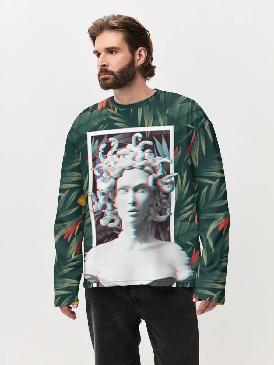 Men's oversized cotton long sleeve