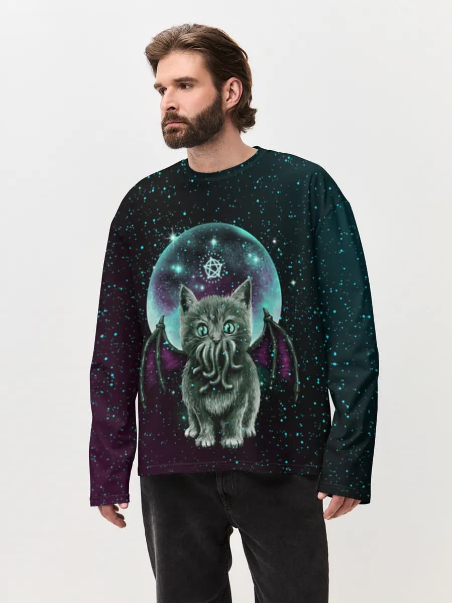 Men's oversized cotton long sleeve