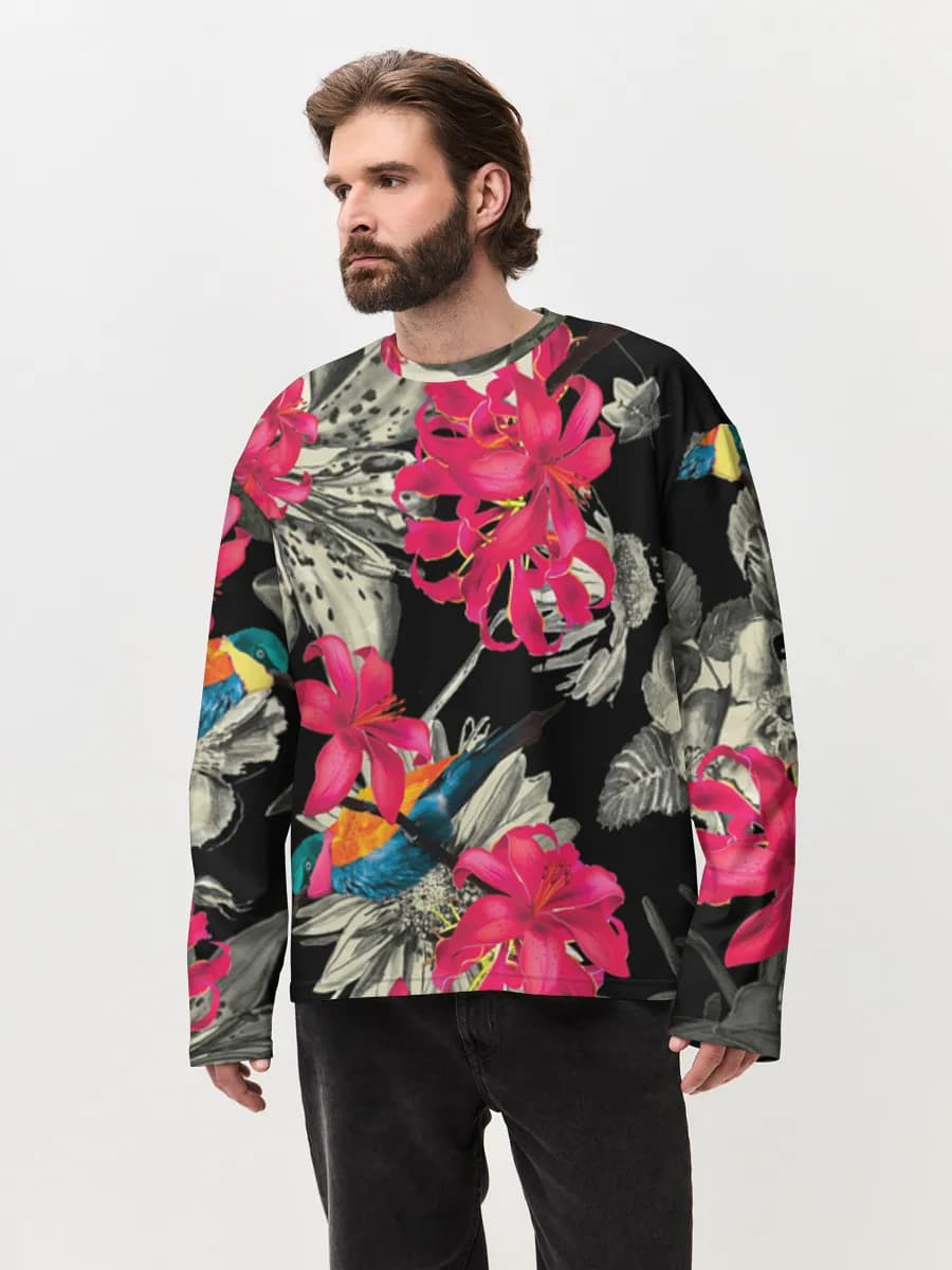 Men's oversized cotton long sleeve