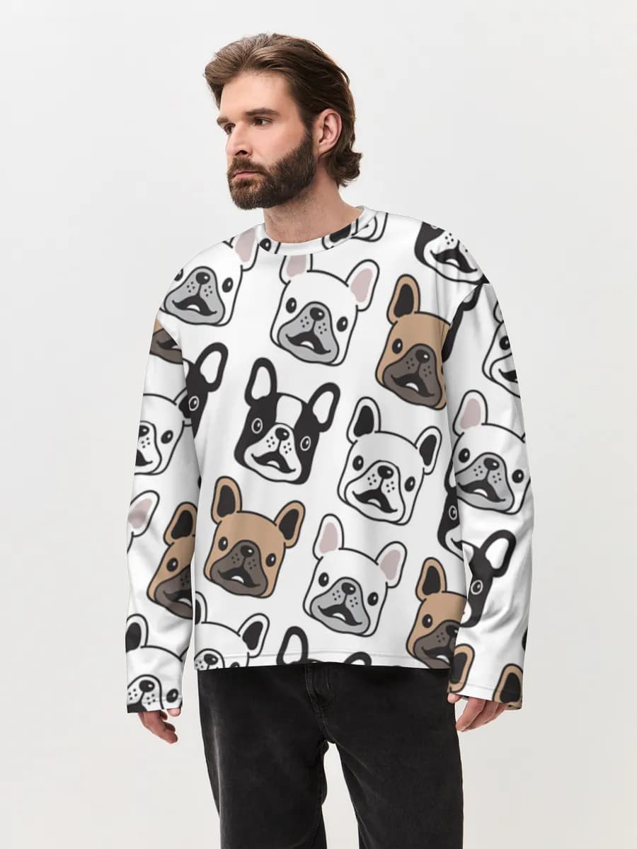 Men's oversized cotton long sleeve