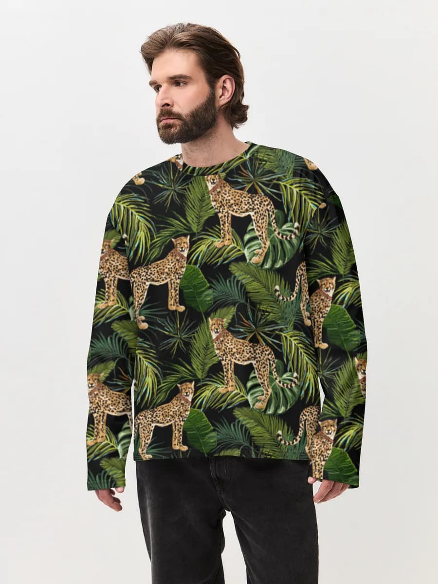 Men's oversized cotton long sleeve