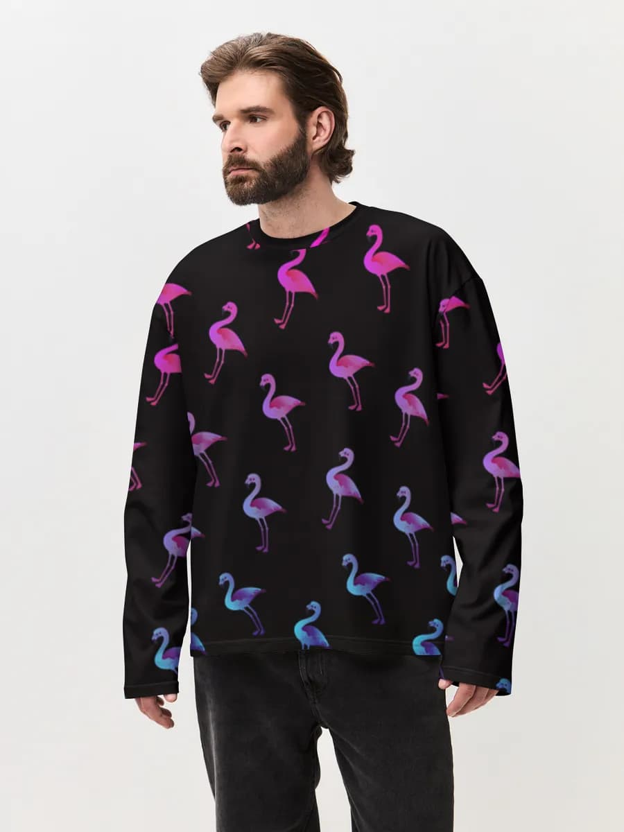 Men's oversized cotton long sleeve