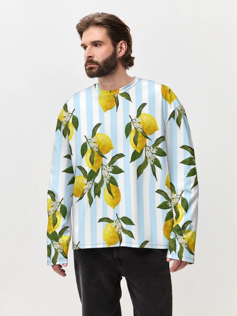 Men's oversized cotton long sleeve