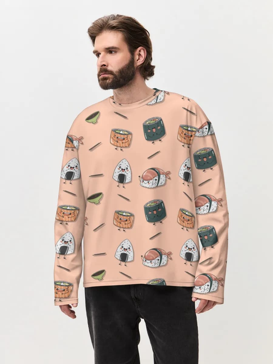 Men's oversized cotton long sleeve