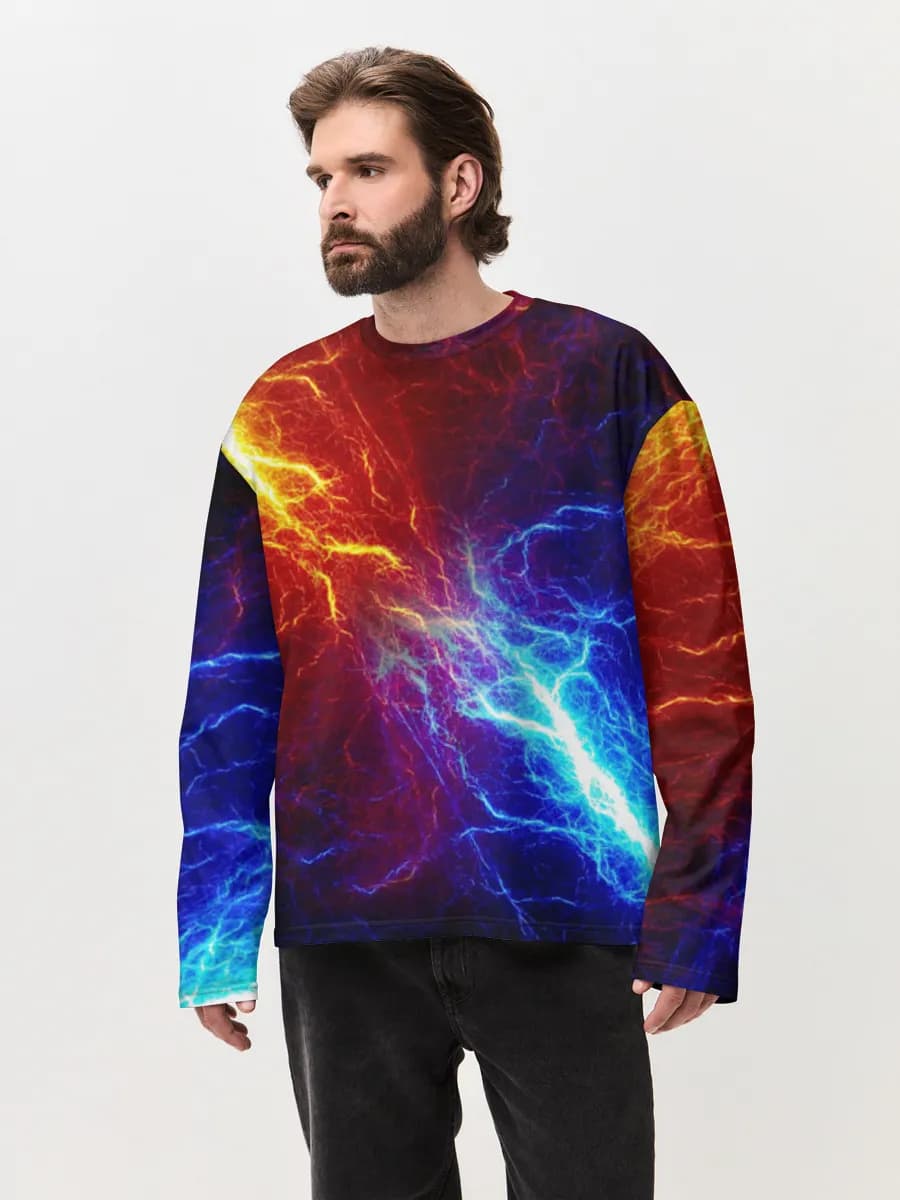 T-shirt Manches Longues Coton Oversize Homme