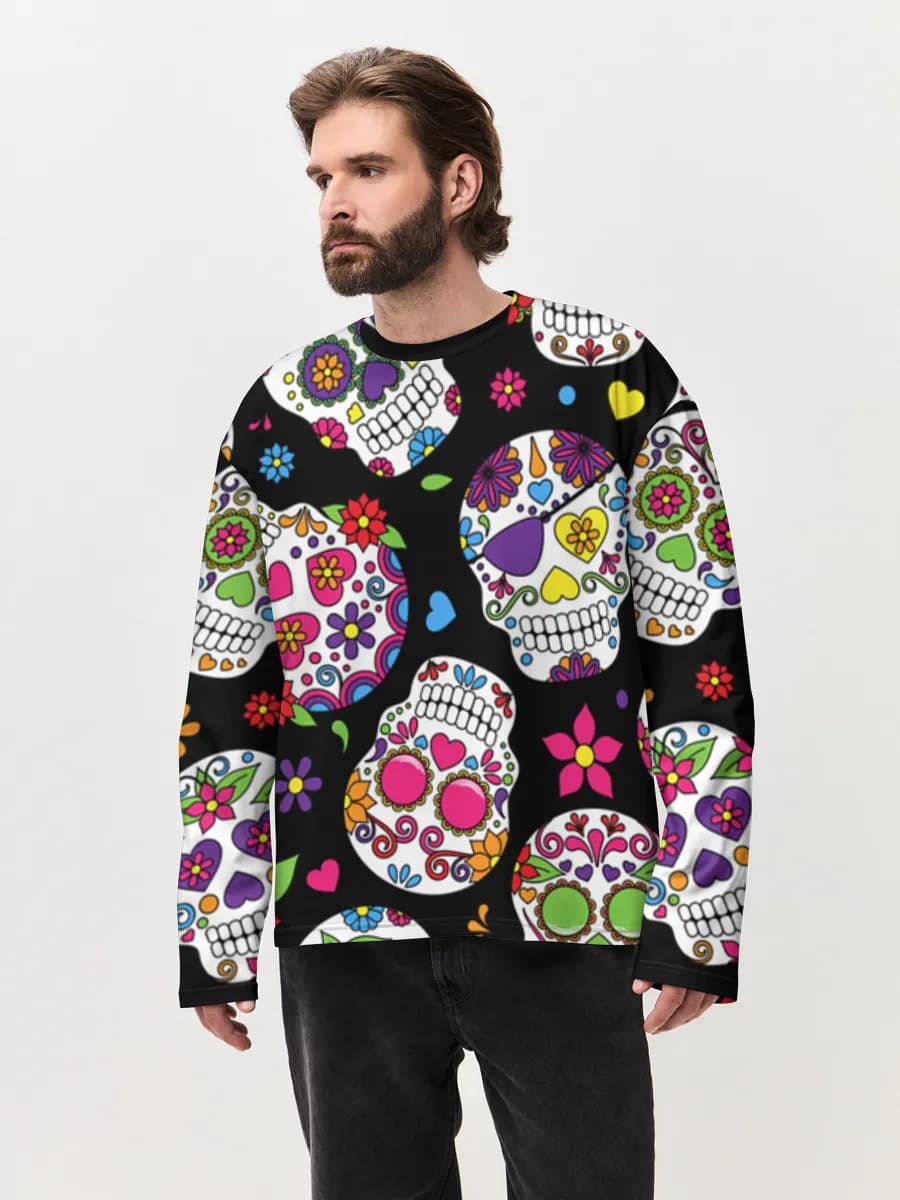 T-shirt Manches Longues Coton Oversize Homme