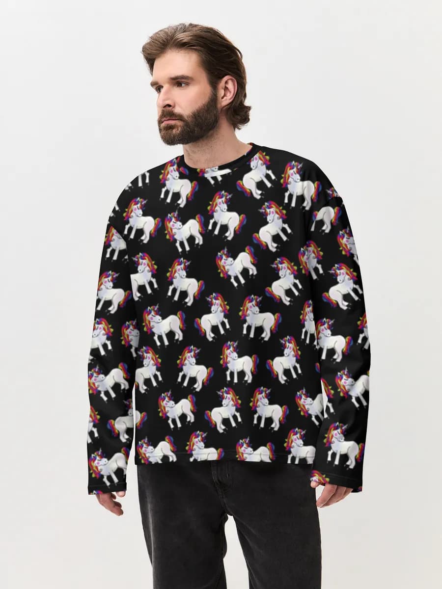 Men's oversized cotton long sleeve
