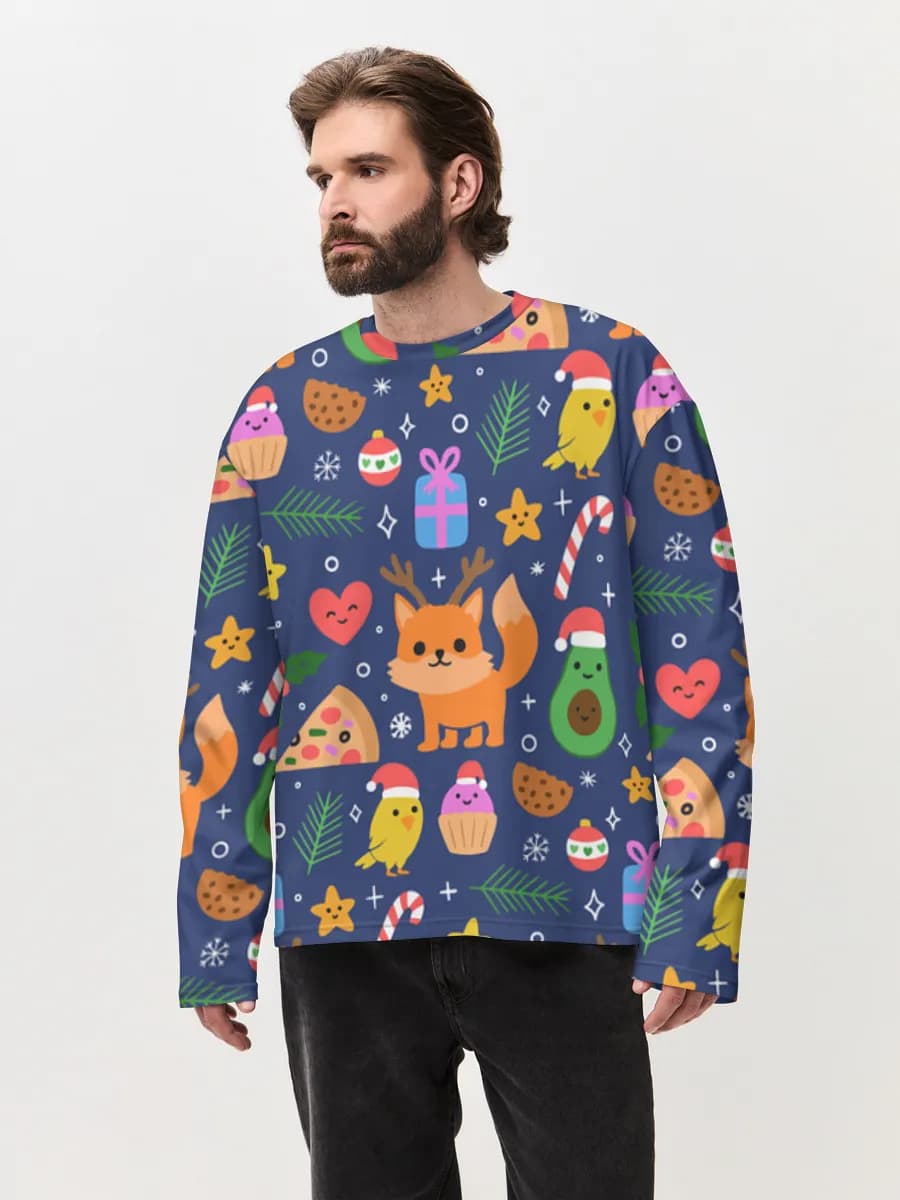 Men's oversized cotton long sleeve
