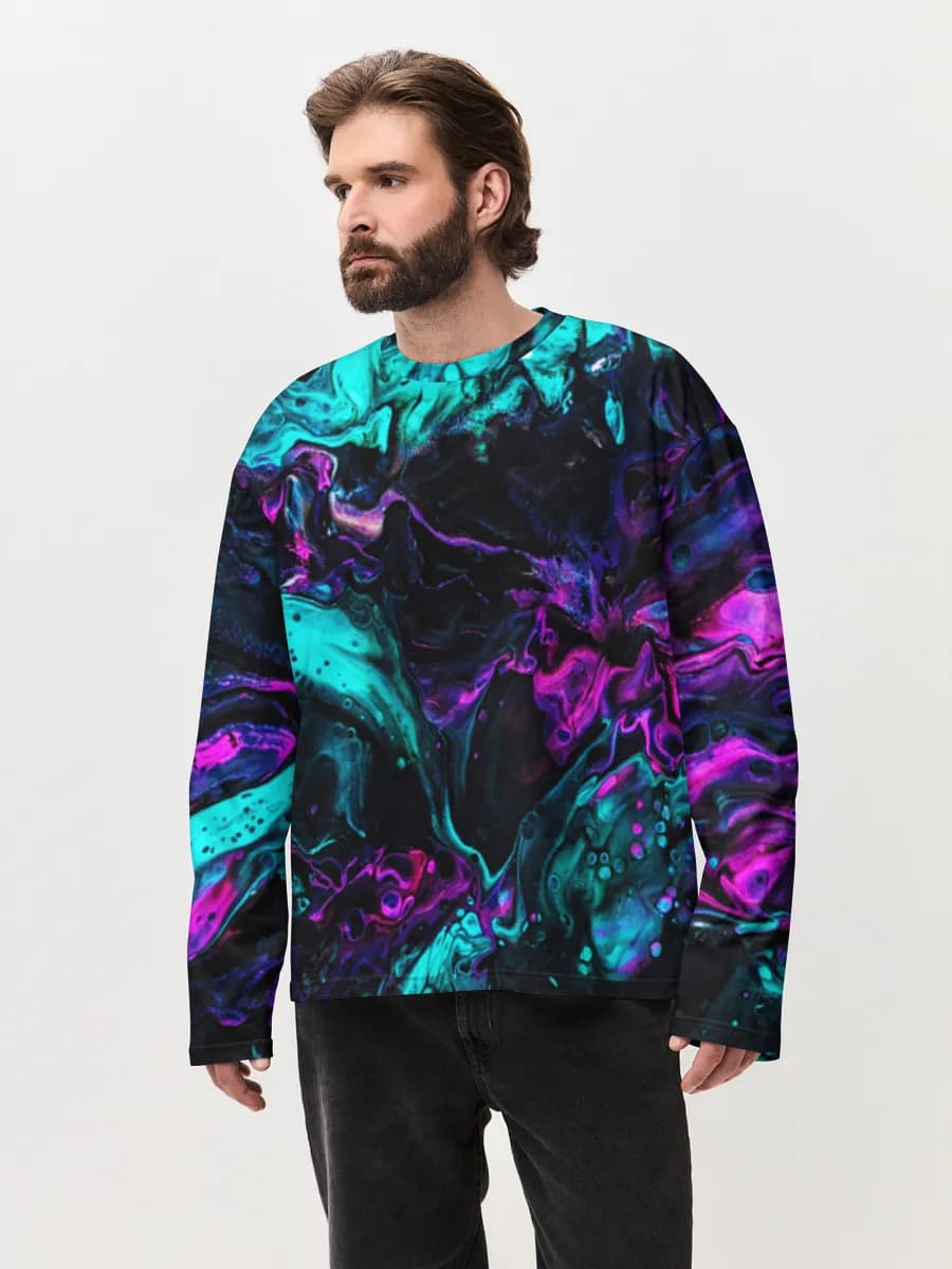 Men's oversized cotton long sleeve