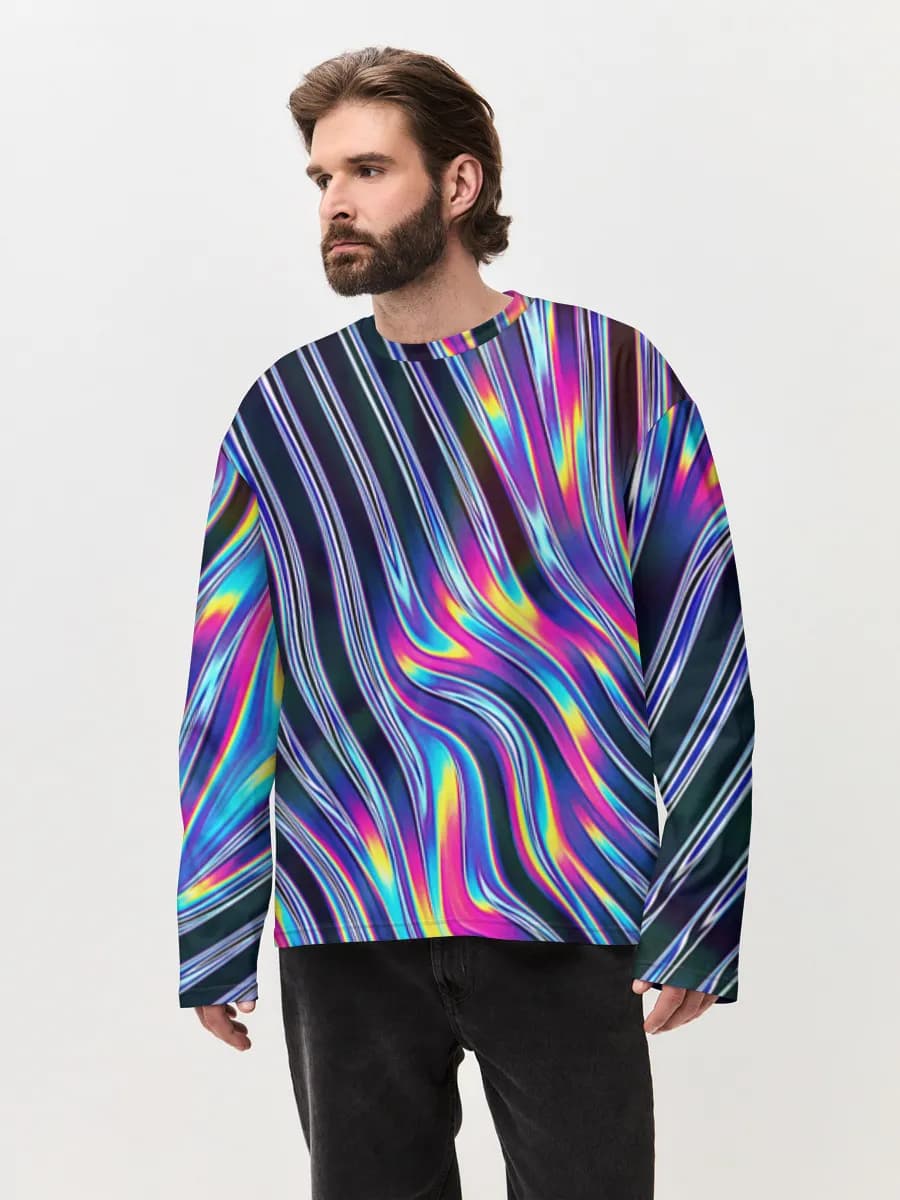 Men's oversized cotton long sleeve