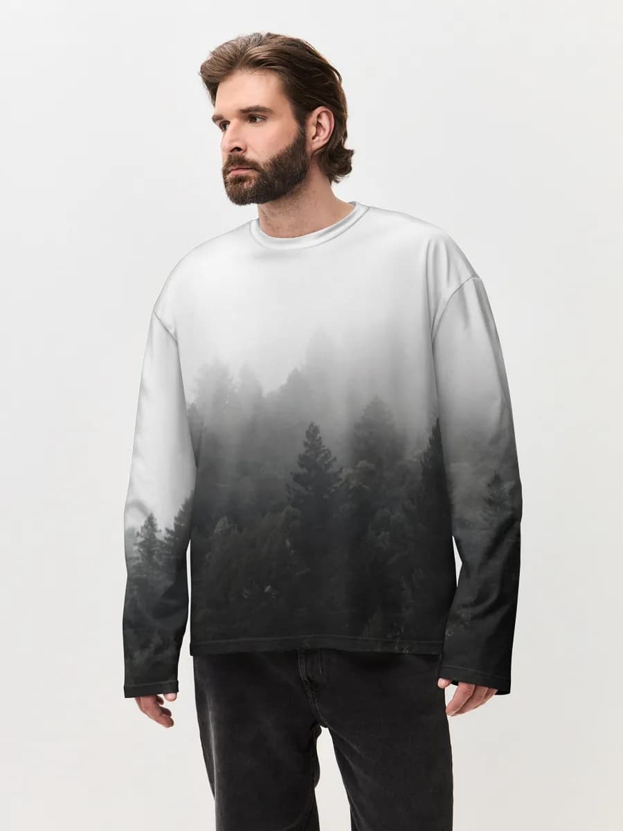 Men's oversized cotton long sleeve