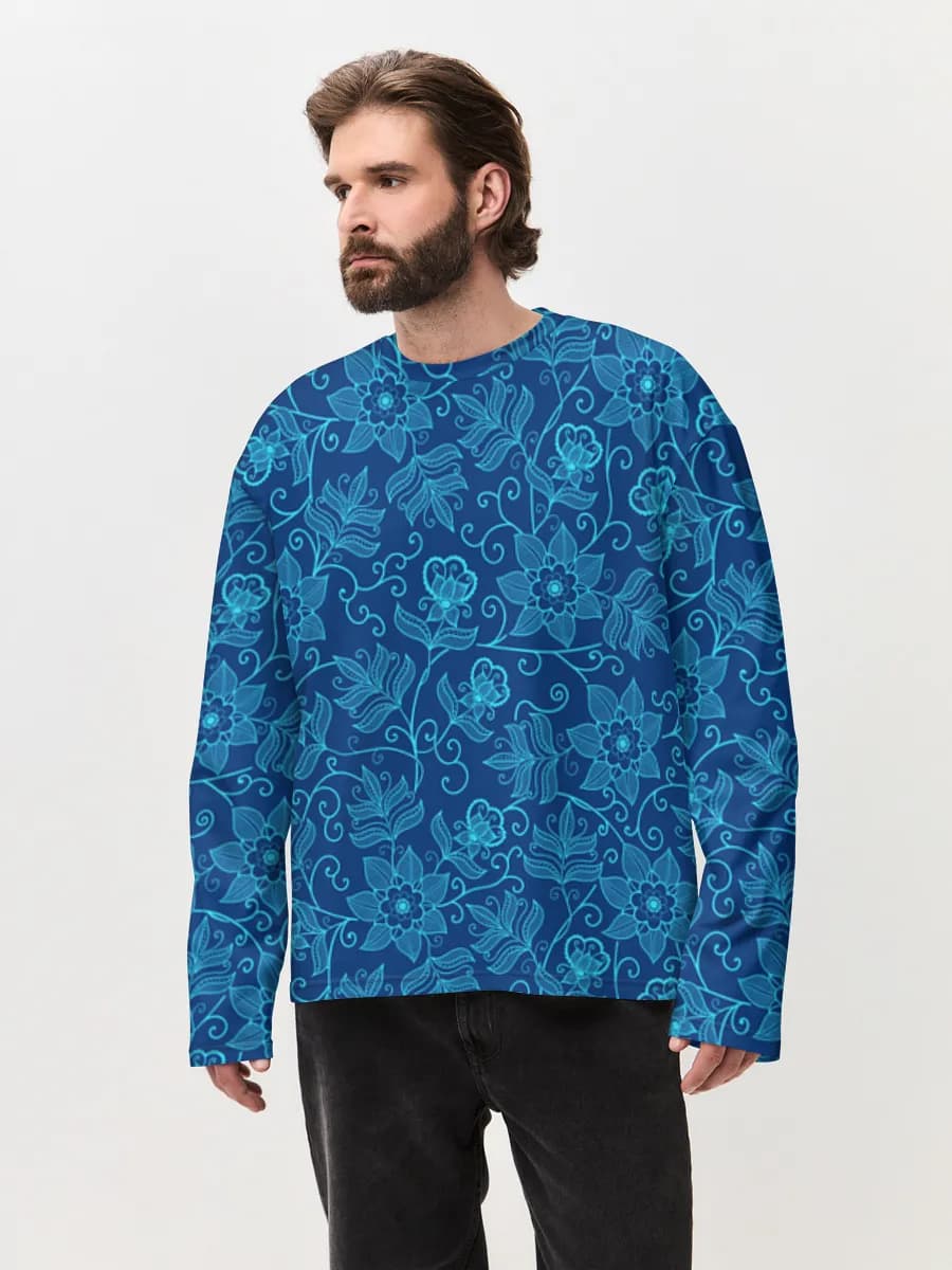 T-shirt Manches Longues Coton Oversize Homme