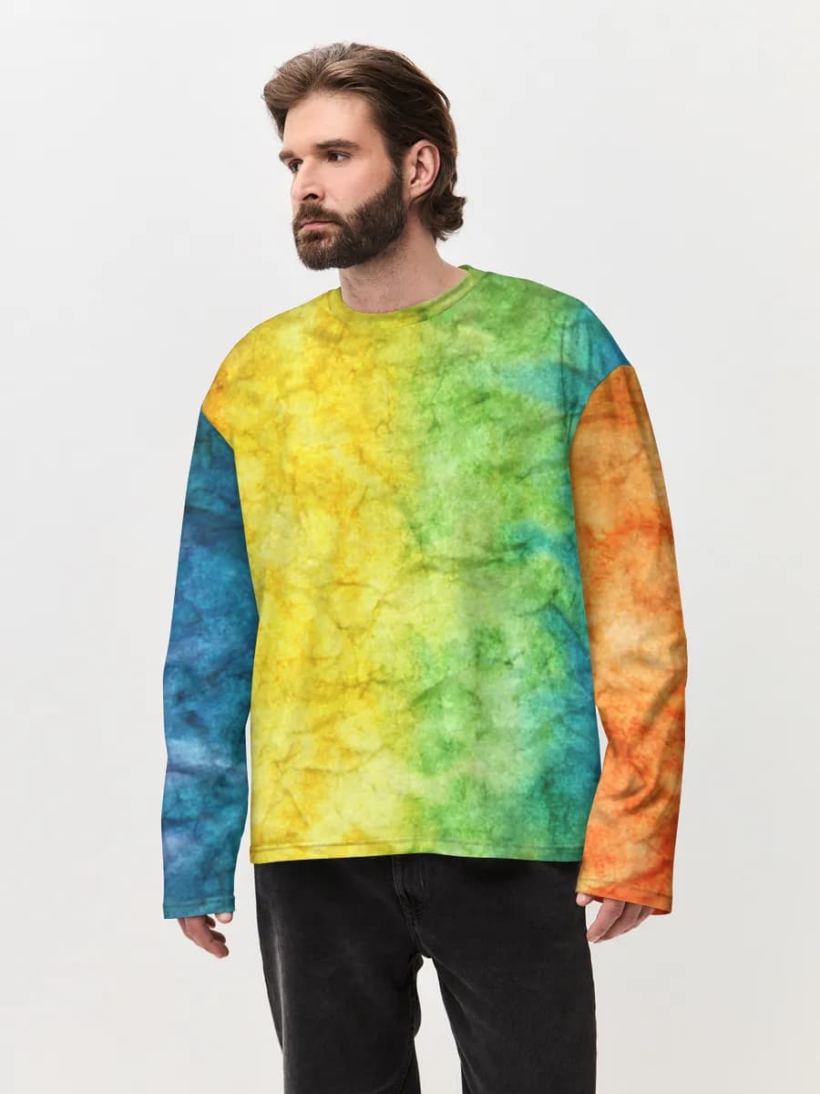 T-shirt Manches Longues Coton Oversize Homme