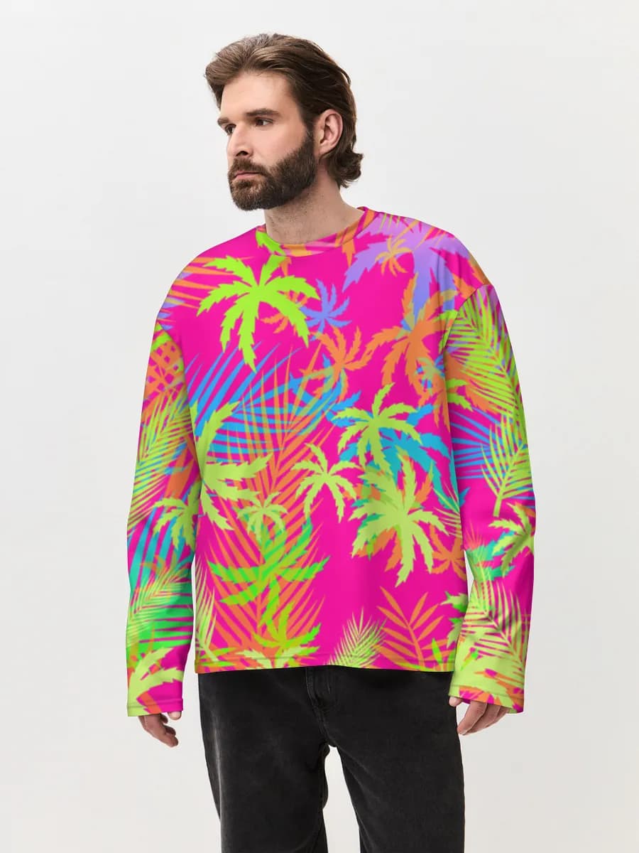 Men's oversized cotton long sleeve