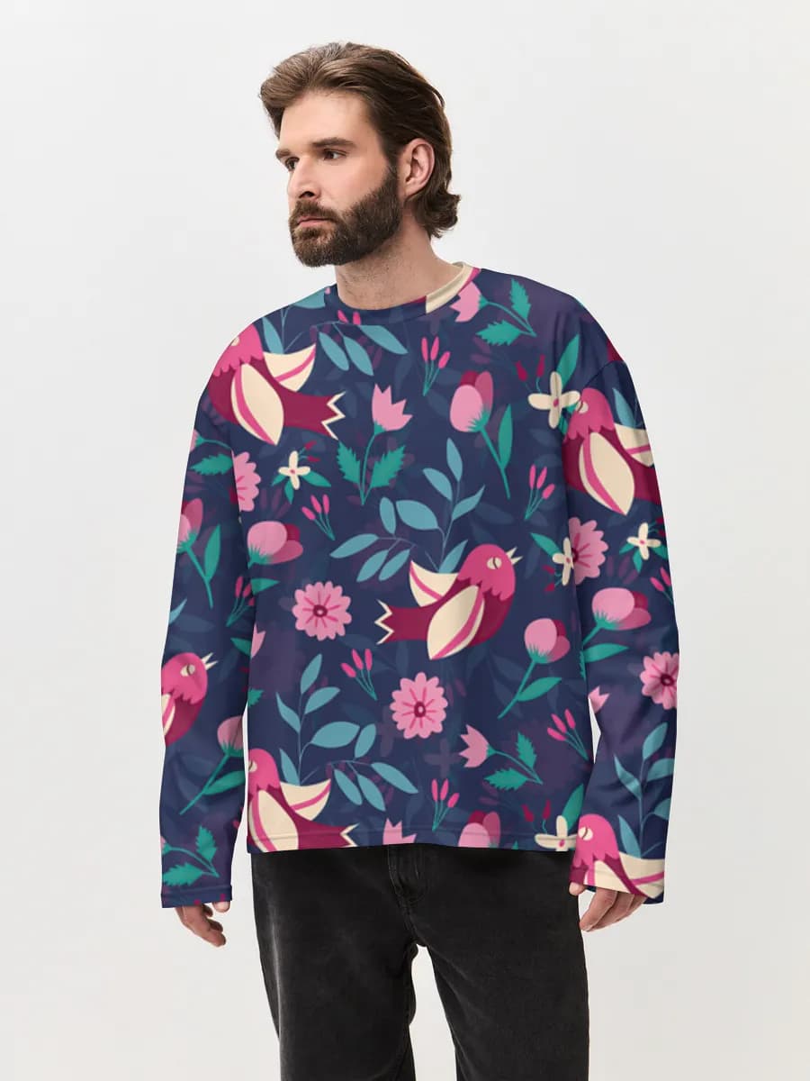 Men's oversized cotton long sleeve