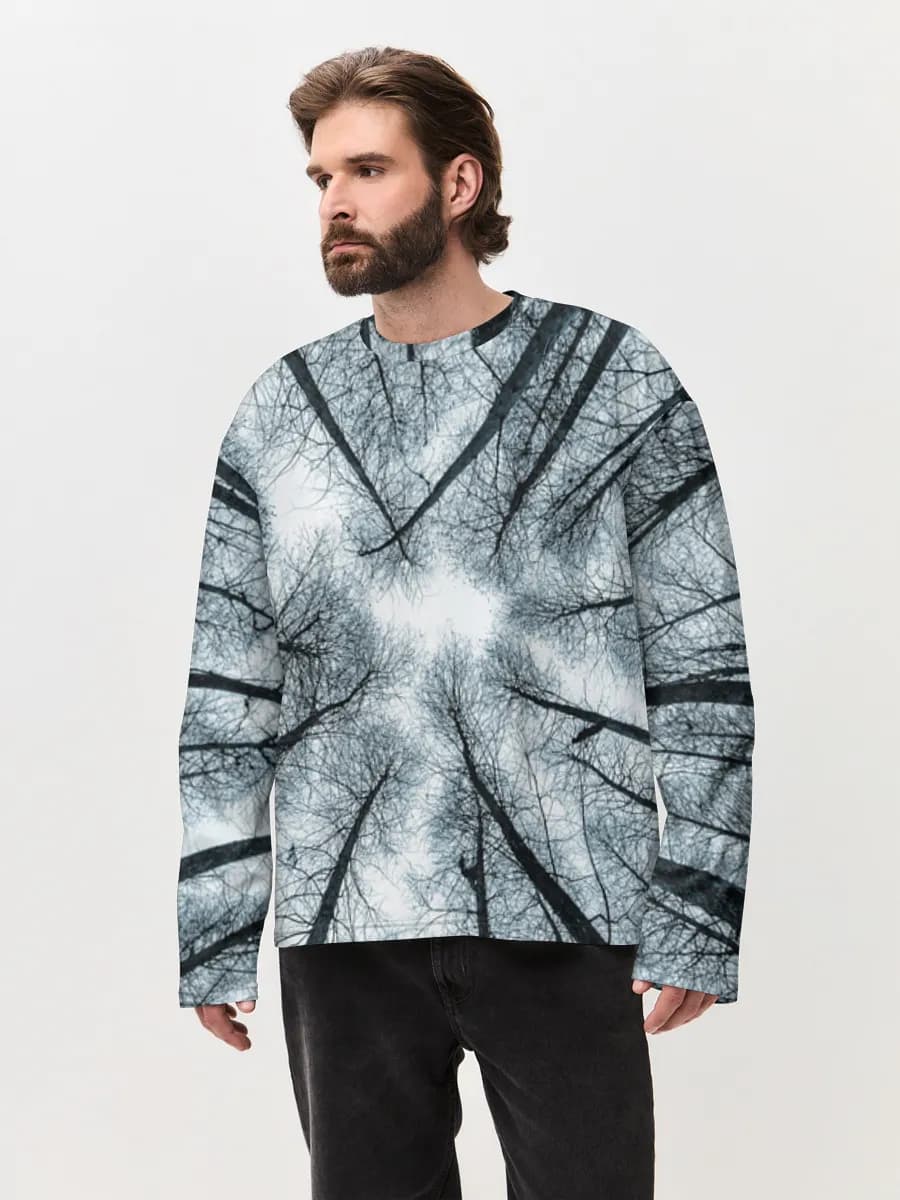 Men's oversized cotton long sleeve