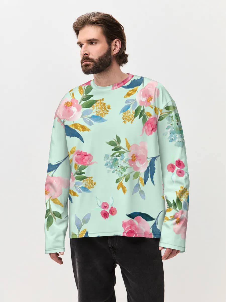 Men's oversized cotton long sleeve