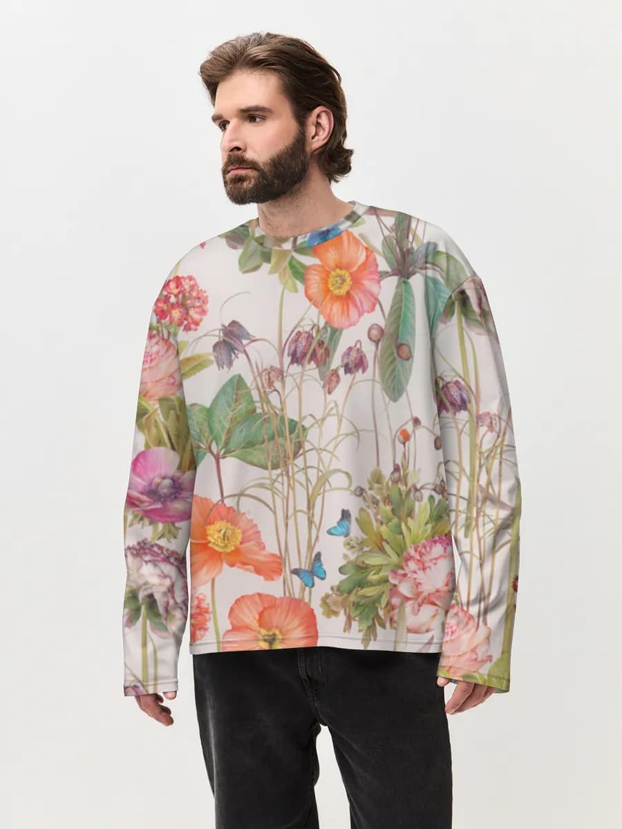 Men's oversized cotton long sleeve