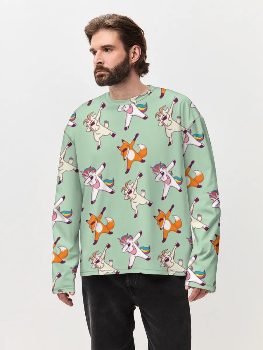 Men's oversized cotton long sleeve