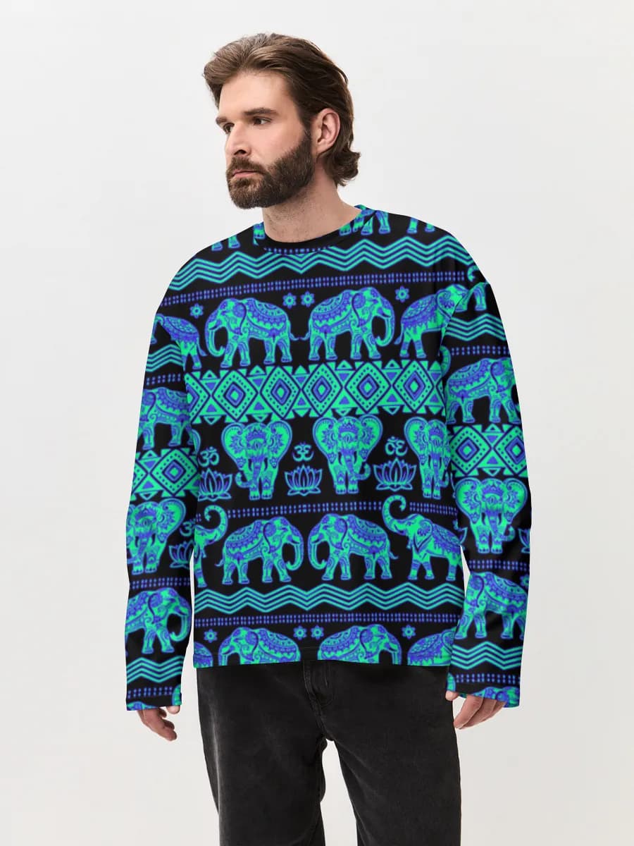 T-shirt Manches Longues Coton Oversize Homme