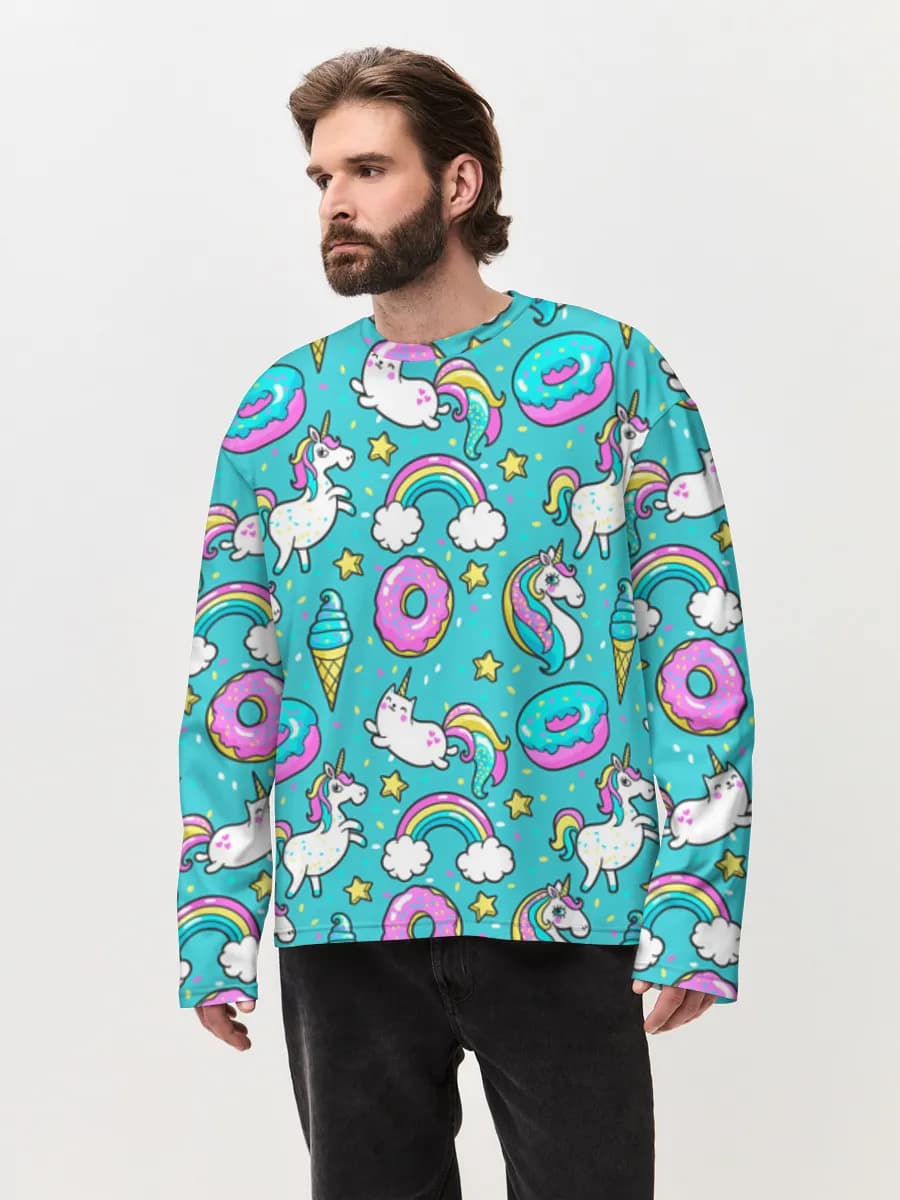 Men's oversized cotton long sleeve