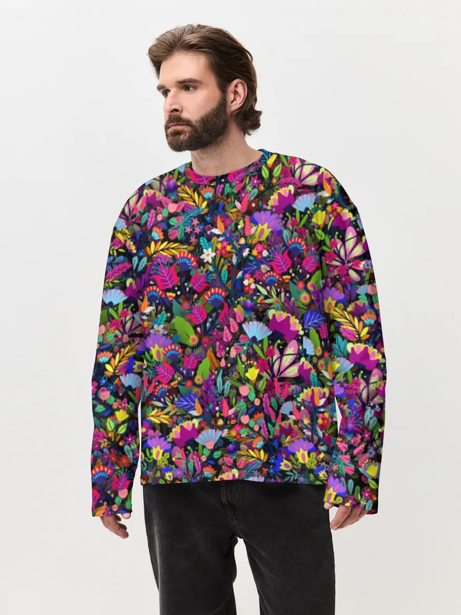Men's oversized cotton long sleeve