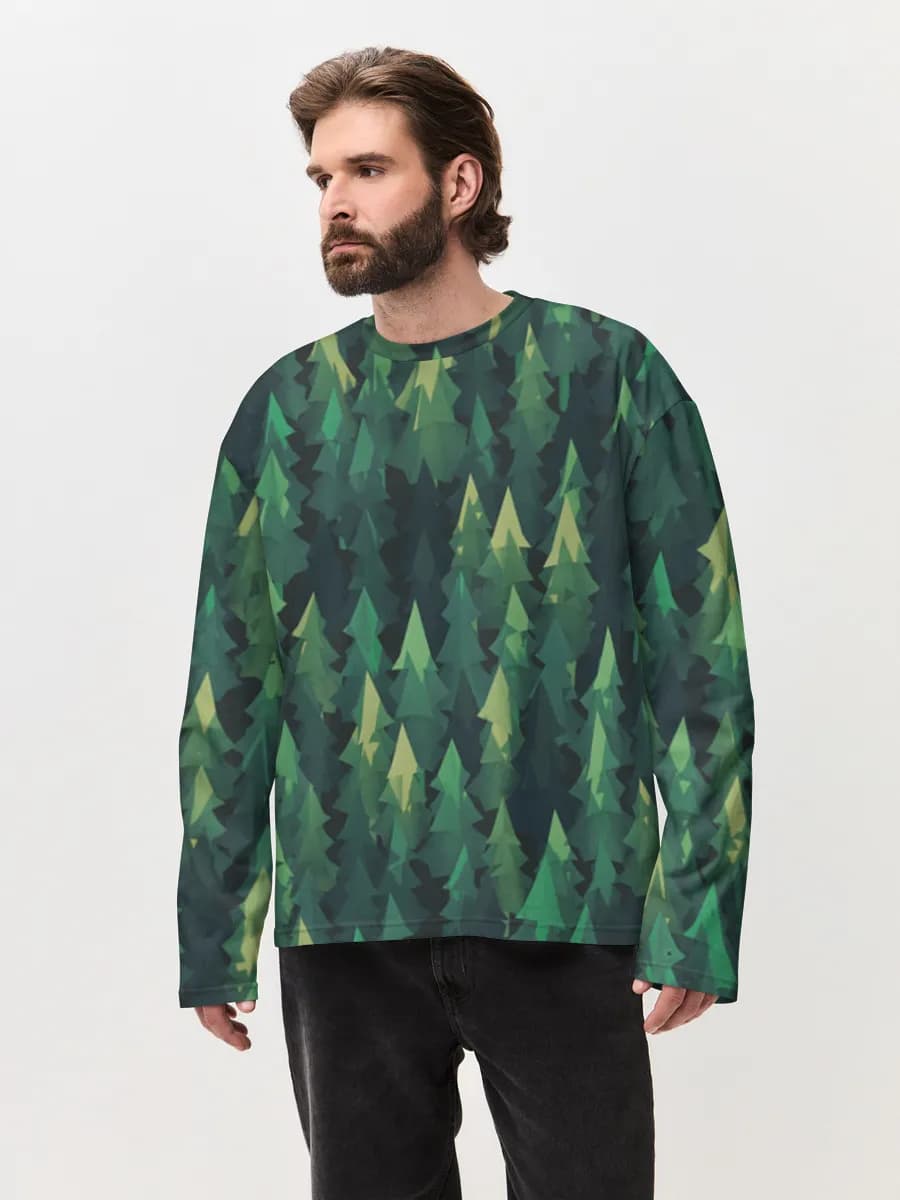 Men's oversized cotton long sleeve
